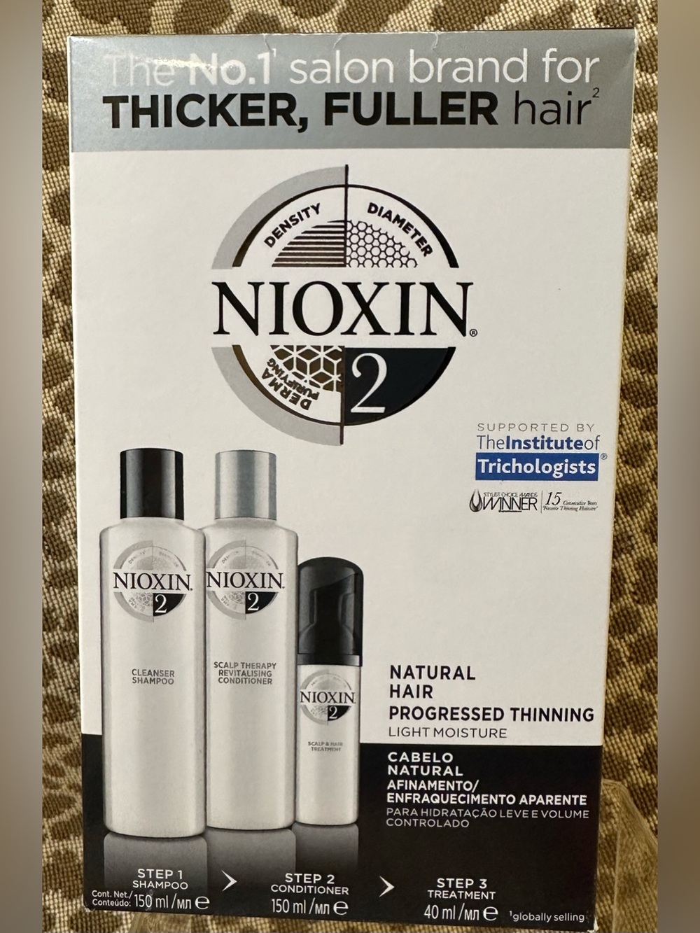 NIOXIN System 2 Kit~Shampoo+Conditioner Scalp Treatment~For Natural Hair~$38